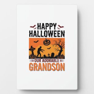 Frohes Halloween Enkel Vintage Grusel-Shirt Desi Fotoplatte