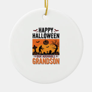 Frohes Halloween Enkel Vintage Grusel-Shirt Desi Keramik Ornament