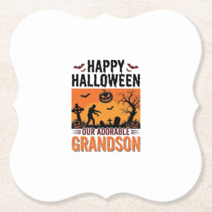 Frohes Halloween Enkel Vintage Grusel-Shirt-Desi Untersetzer