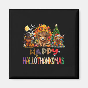 Frohes Halloween Erntedankfest Weihnachten Kuh Fei Magnet