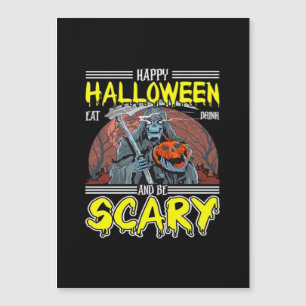 Frohes Halloween Essen Trinken Und Sei Schrecklich Magnetkarte