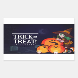 Frohes Halloween-Fest Rechteckiger Aufkleber
