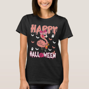 Frohes Halloween - Flamingo Liebhaber Hexenhut Kür T-Shirt