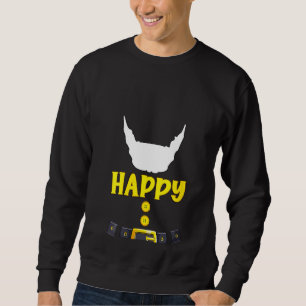 Frohes Halloween-Frohsinn, knappe Kostümfarbe Sweatshirt