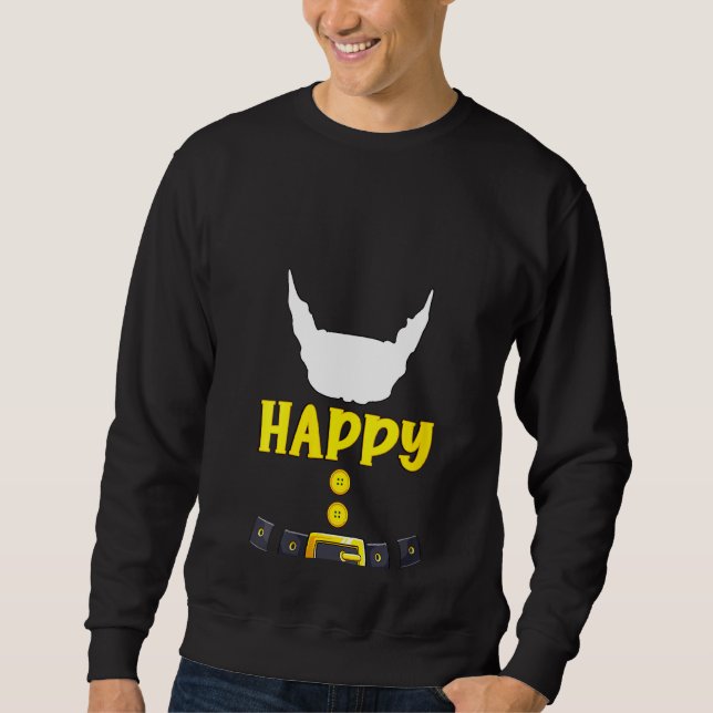 Frohes Halloween-Frohsinn, knappe Kostümfarbe Sweatshirt (Vorderseite)