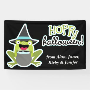 Frohes Halloween-Frosch personalisiert Banner