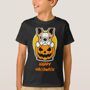 Frohes Halloween für Hunde Liebhaber - Hunde-Kürbi T-Shirt