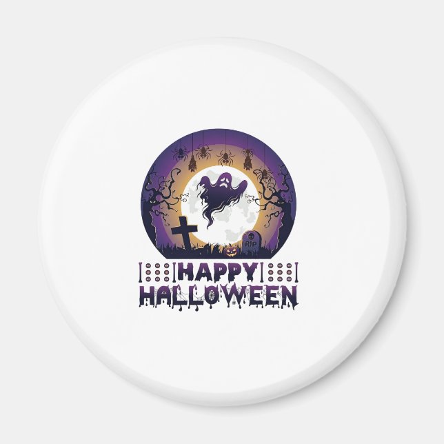Frohes Halloween Geist Fledermäuse Spinnen_1 Magnet (Vorne)