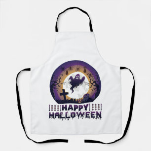 Frohes Halloween Geist Fledermäuse Spinnen_1 Schürze