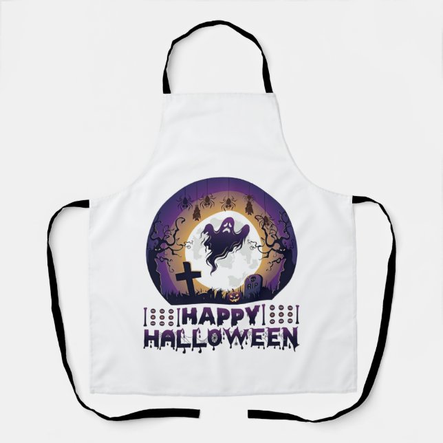 Frohes Halloween Geist Fledermäuse Spinnen_1 Schürze (Vorderseite)