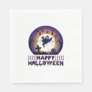 Frohes Halloween Geister Fledermäuse Spinnen_1 Serviette