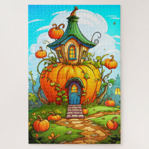 Frohes Halloween Geisterhaus Puzzle