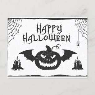Frohes Halloween! Genießt unheimlichen Spaß und sü Feiertagspostkarte