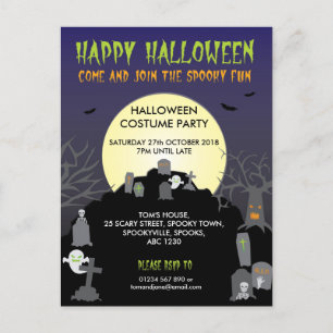 'Frohes Halloween' Grußkarte Einladung