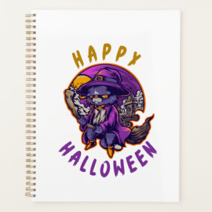 Frohes Halloween Halloween Hexe Katze Planer