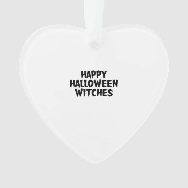 Frohes Halloween Hexen Ornament (Vorderseite)