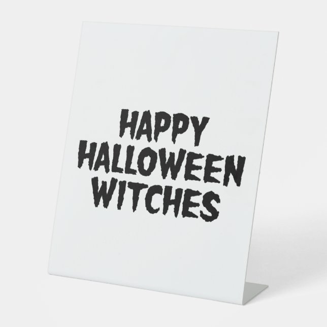 Frohes Halloween Hexen  Sockelschild (Vorderseite)