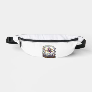 Frohes Halloween Hexenbesen Schwarze Katze Geister Bauchtasche
