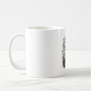 Frohes Halloween Hexenbesen Schwarze Katze Geister Kaffeetasse