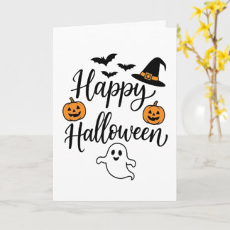 Frohes Halloween Hexenhut Jack O Lantern Kürbisse Karte