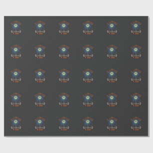 Frohes Halloween Hexenschloss Schädel Fett Trinken Geschenkpapier