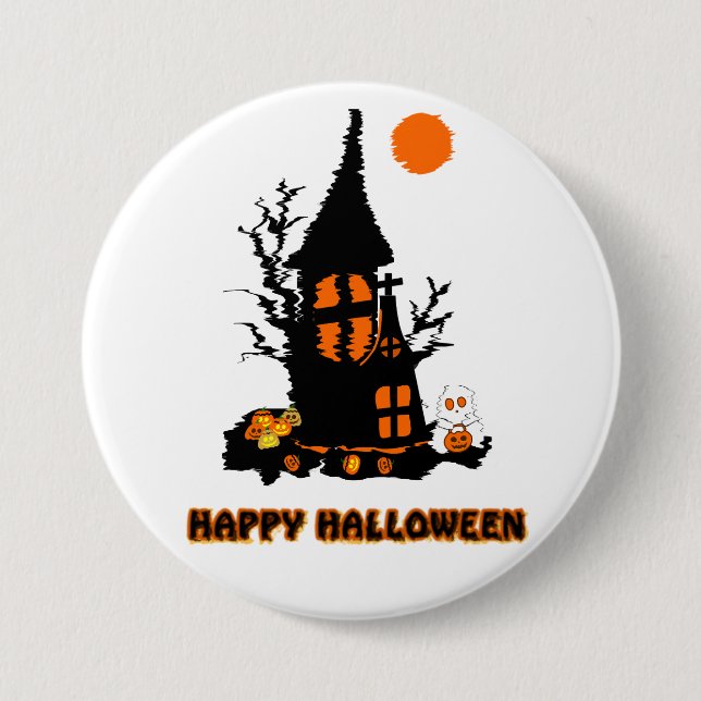 Frohes Halloween Knopf Button (Vorderseite)