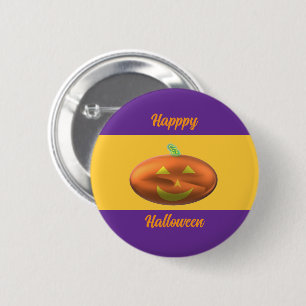 Frohes Halloween Kürbis Button