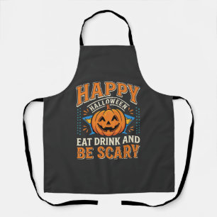 Frohes Halloween Kürbis Essen Trinken Sei Gruselig Schürze