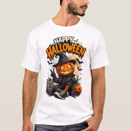 Frohes Halloween Kürbis Hexe T-Shirt
