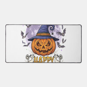 Frohes Halloween Kürbis Hexenhut Fledermäuse Vollm Schreibtischunterlage