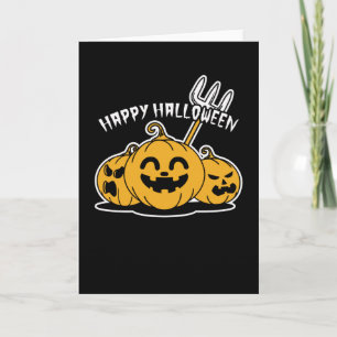 Frohes Halloween Kürbis Karte