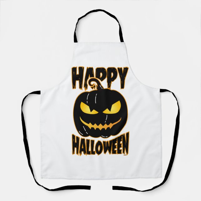 Frohes Halloween Kürbis Schürze (Vorderseite)