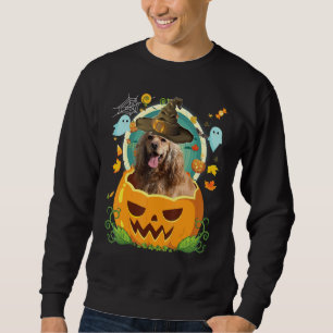 Frohes Halloween Kürbis Spaniel Cocker Hund Hexe C Sweatshirt