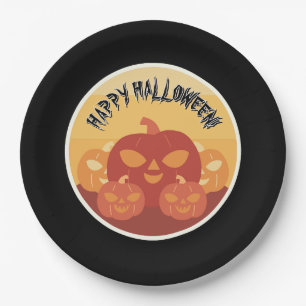 Frohes Halloween! Kürbisse Papier-Teller Pappteller