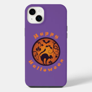 Frohes Halloween-Laterne schwarze Katze Spinnen un iPhone 14 Plus Hülle
