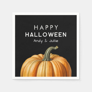 Frohes Halloween mit vintage Kürbis Serviette