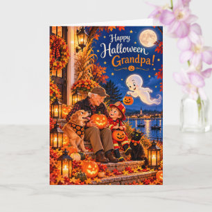 Frohes Halloween, Opa, von deinem kleinen Enkel Karte