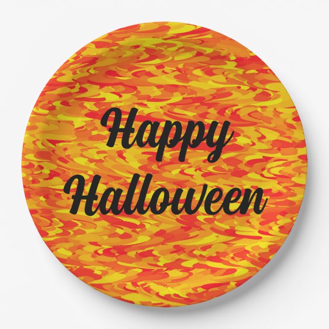Frohes Halloween Pappteller (Vorderseite)