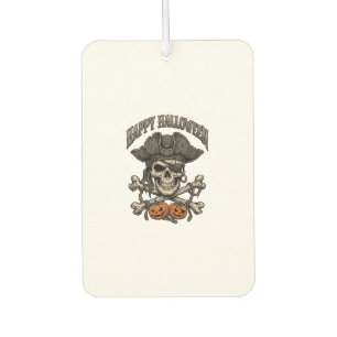 Frohes Halloween Piratenschädel Kreuzknochen Kürbi Autolufterfrischer