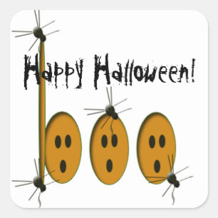Frohes Halloween Quadratischer Aufkleber