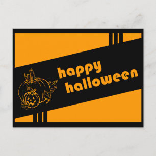 frohes halloween : retro : postkarte