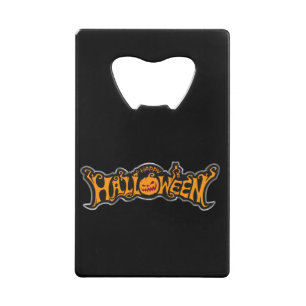 Frohes Halloween Ruby Eye Kürbis Silber Rahmen Geldbeutel Flaschenöffner