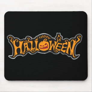 Frohes Halloween Ruby Eye Kürbis Silber Rahmen Mousepad