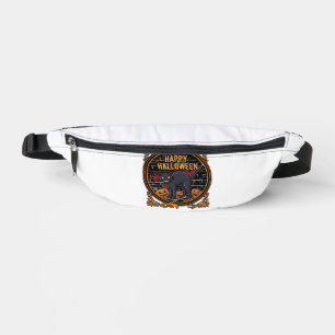 Frohes Halloween Schwarze Katze Kürbisse Knochen_1 Bauchtasche