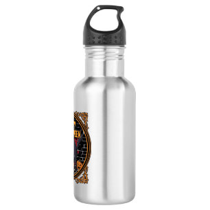 Frohes Halloween schwarze Katzen Kürbisse Knochen_ Edelstahlflasche