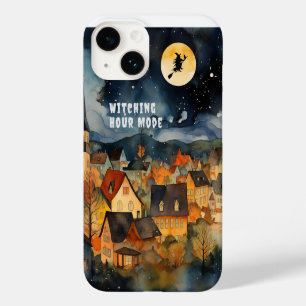 Frohes Halloween schwarze weiße Hexe Case-Mate iPhone 14 Hülle