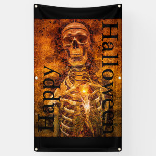 Frohes Halloween Skeleton Art Outdoor Banner