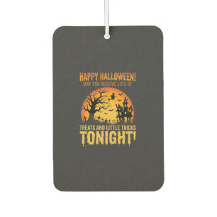 Frohes Halloween Spukhaus Süßes oder Saures Autolufterfrischer