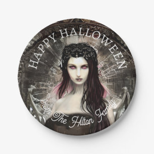 Frohes Halloween Steampunk Gothic Gefallener Engel Pappteller