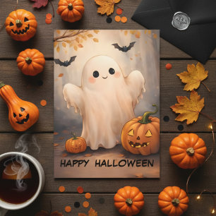 Frohes Halloween! Süßer freundlicher Geist und Kür Einladung